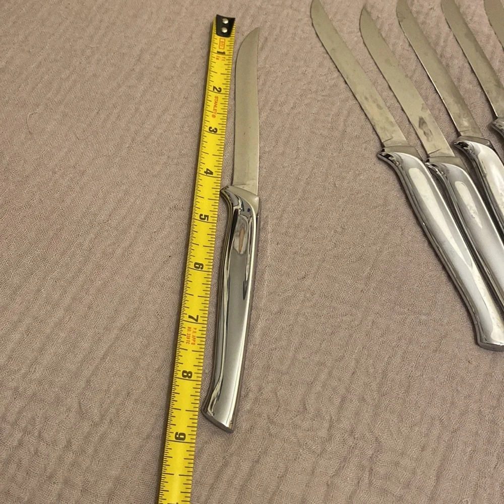 CARVEL HALL Stainless USA Elegant Silver Steak Knife Set ( 8)